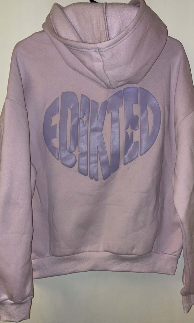 Edikted Major Love Hoodie Lilac Size Small - Picture 6 of 6